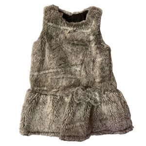 First Impressions Sleeveless Furry Gray Dress Size 12 Months